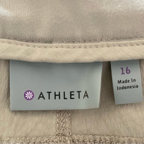 Athleta Jogger Pants Khaki Tan Size 16 Active Wear - Picture 4 of 5
